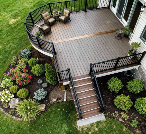 A crew performing professional deck construction and framing in St. Paul, MO